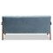 Baxton Studio Asta Mid-Century Blue Velvet Upholstered Walnut Finished Wood Sofa 160-9944 - alternate 7